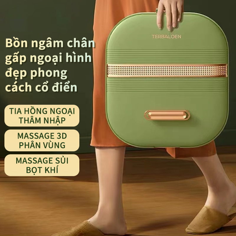 Bồn ngâm chân massage điện có thể gập gọn có tích hợp tia hồng ngoại Bồn ngâm làm nóng massage thư giãn chân, Giúp cơ thể khỏe mạnh, sảng khoái, tinh thần minh mẫn, giảm strees nhanh chóng.