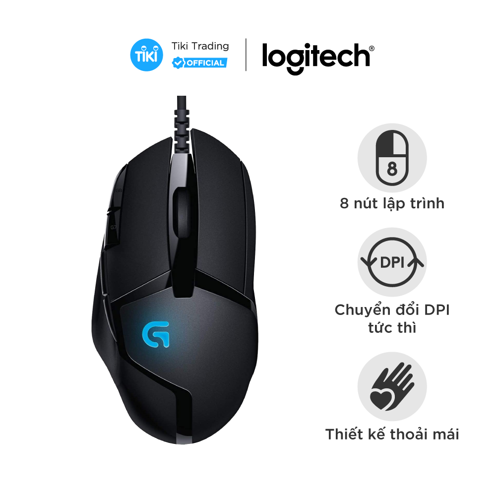 Chuột Chơi Game Có Dây Logitech Hyperion Fury G402 4000DPI LED 8 Phím - Hàng Chính Hãng