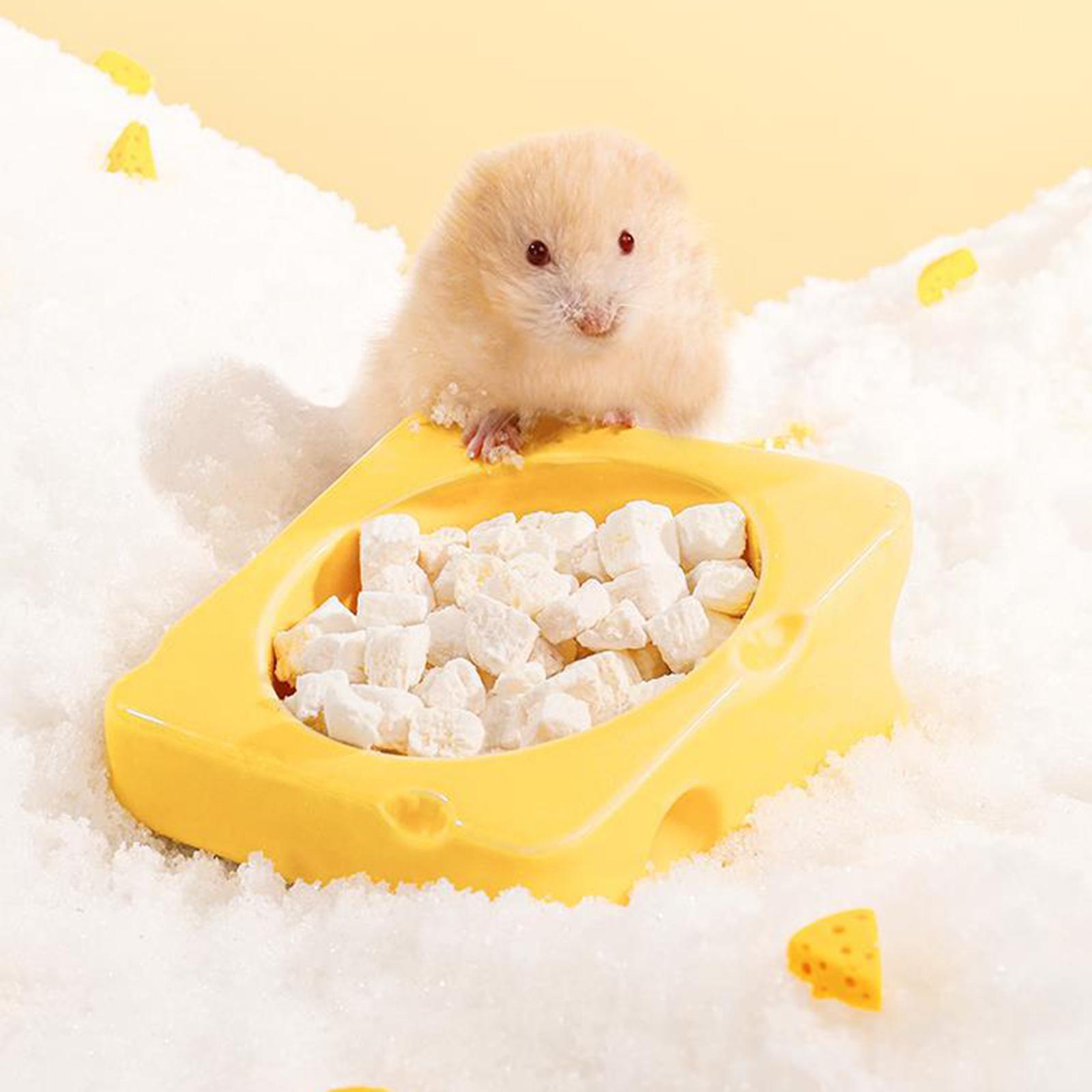 Portable Hamster Food Bowl Stable Durable Ceramic Feeding Bowl for Chinchilla Gerbil Small Animals