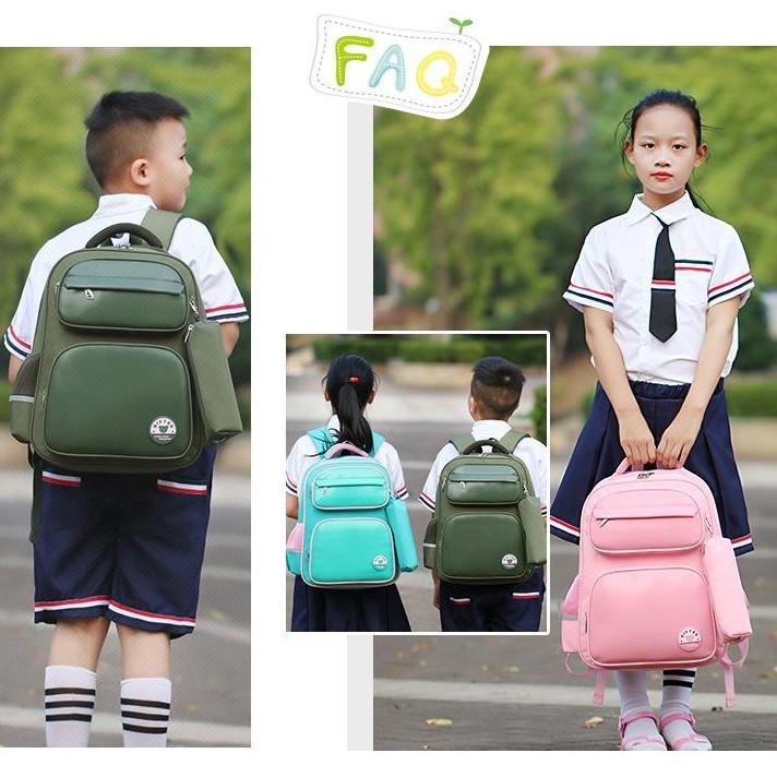 Bộ balo kèm ví cao cấp chất liệu Da Pu phối dù Hàn Quốc A052