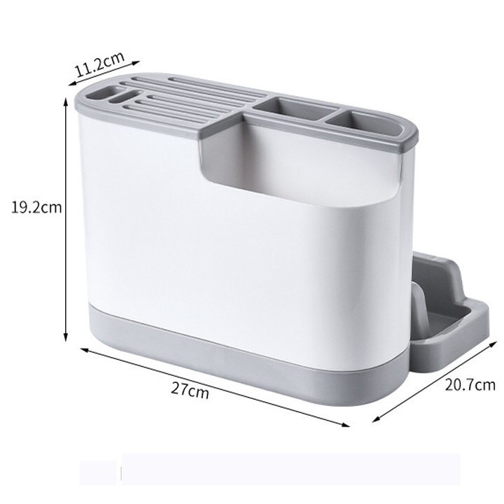 Ống Đựng Đũa Gài Dao Thìa Muỗm Úp Nắp Vung Khay Thớt Thông Minh ZA42 - Egreen Dùng 1 Lần