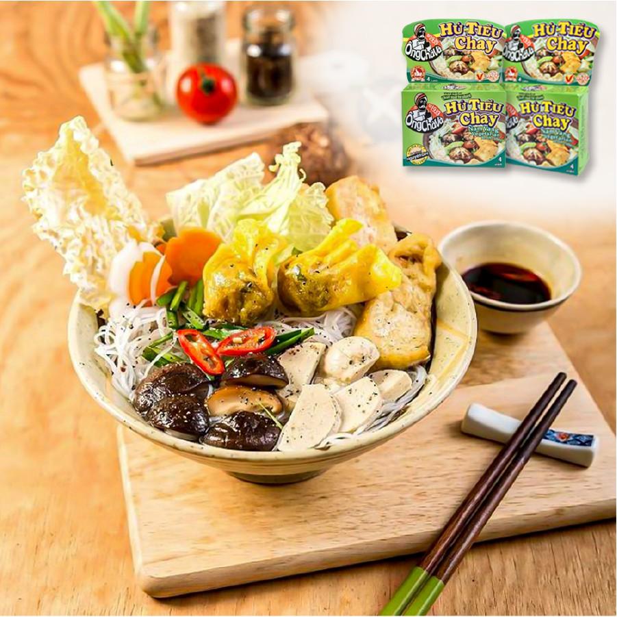 Lốc 12 Hộp Viên Gia Vị Hủ Tiếu Chay Ông Chà Và 75g ( Nam Vang Vegetarian Soup Cubes)