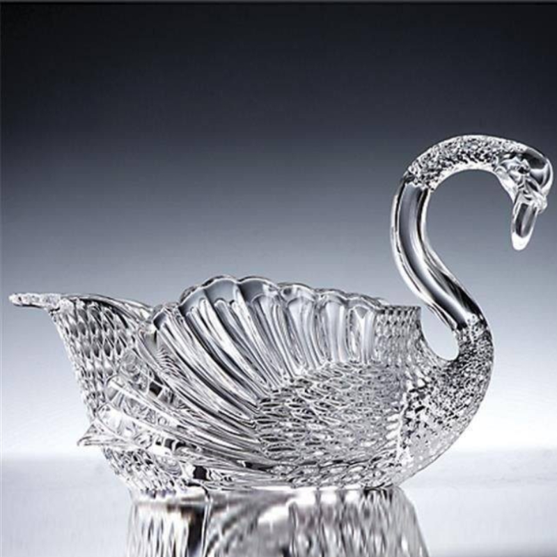 Khay Pha Lê Cao Cấp GODINGER SWAN, Khay Trang Trí Bàn Tiệc, Nhập Đức