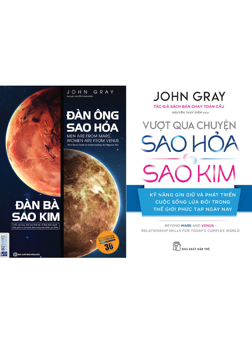 Combo Kỹ Năng Gìn Giữ Hạnh Phúc Lứa Đôi - Bảo Vệ Hạnh Phúc Gia Đình: Đàn Ông Sao Hỏa - Đàn Bà Sao Kim + Vượt Qua Chuyện Sao Hỏa - Sao Kim
