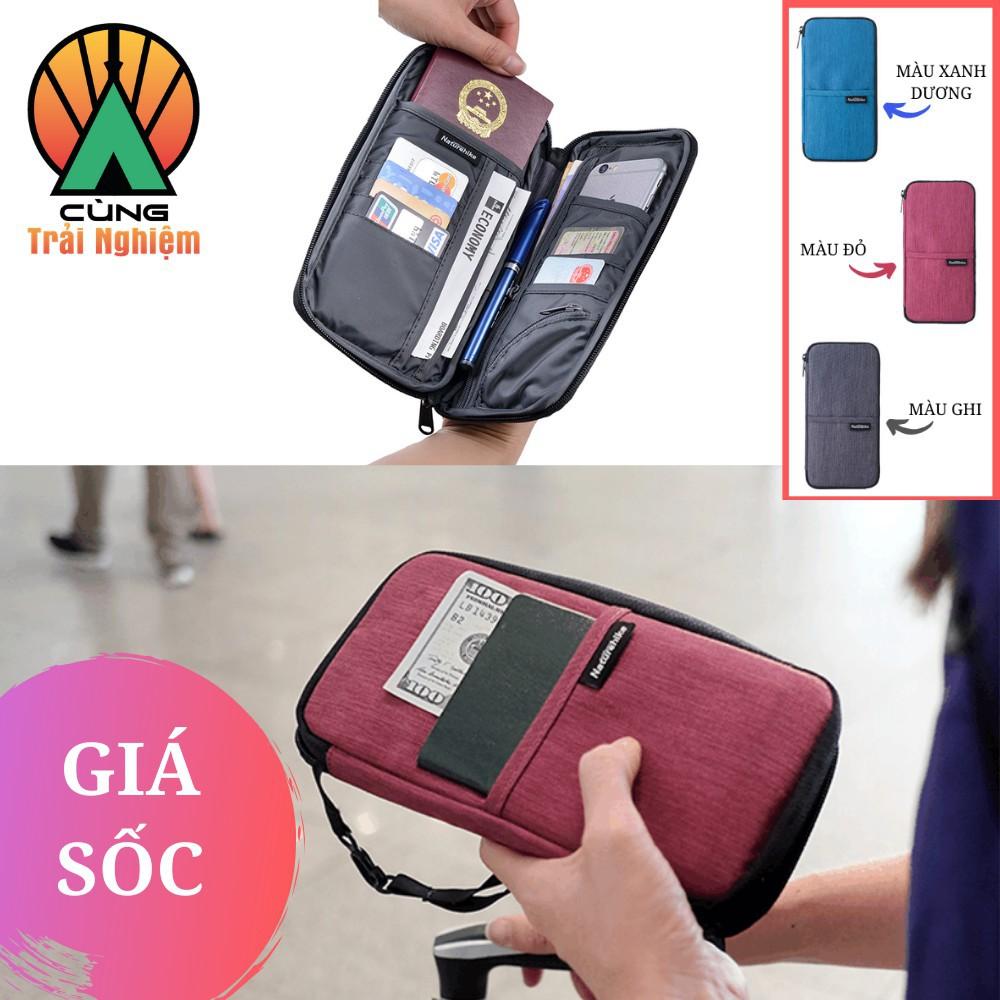 Ví du lịch đựng Hộ chiếu,Thẻ, Tiền Mặt Nhỏ Gọn siêu nhẹ Chống Trộm Đeo Cổ dành cho Nam Nữ Naturehike NH17C001-B