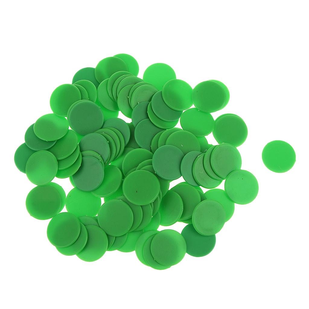 100x Opaque Plastic Board Game Counters Tiddly winks Numeracy