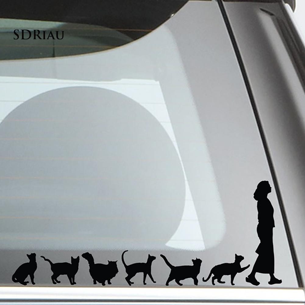 Miếng Dán Hình Mèo Dễ Thương Trang Trí Xe Hơi