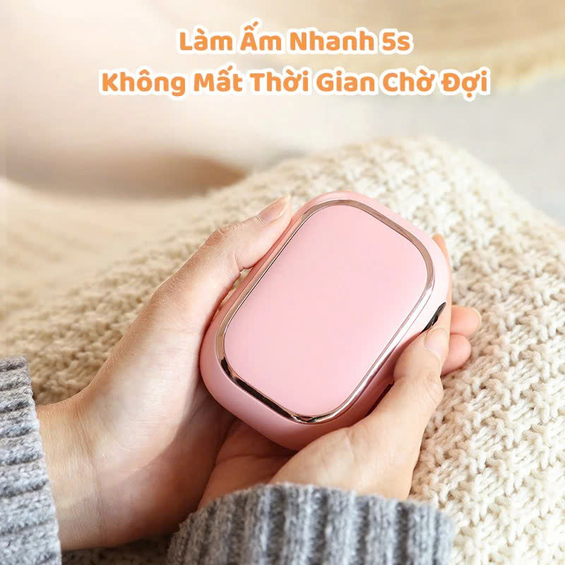 Máy Sưởi Tay Mini LED Cầm Tay Làm Ấm Nhanh 8s Sạc USB 3 Mức Độ Nhiệt Tùy Chỉnh Chế Độ Sạc Dự Phòng Kèm Dây Treo Tiện Dụng Văn Phòng Du Lịch Phượt Dã Ngoại MÀU TRẮNG – Hàng Nhập Khẩu