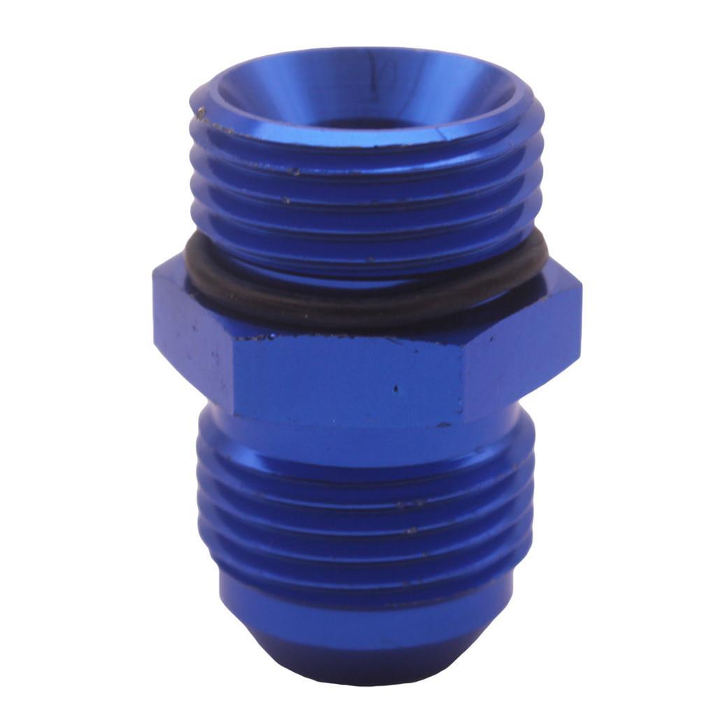2 Pieces Blue Aluminum Billet AN10 10 an - ORB10 Male Fitting Straight Adapter