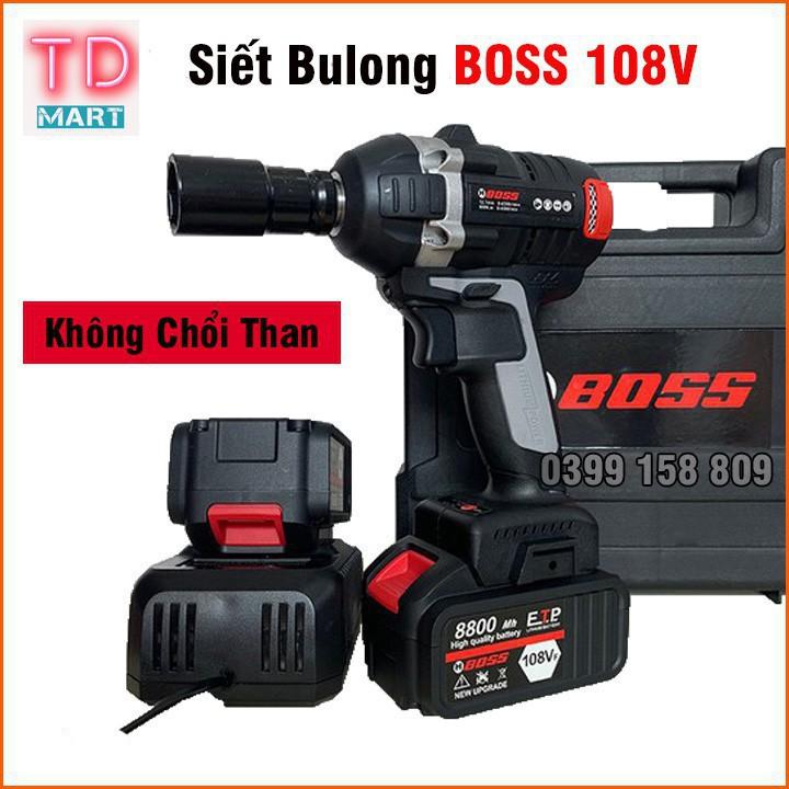 Máy Siết Bulong BOSS 108V pin khủng, động cơ KHÔNG CHỔI THAN