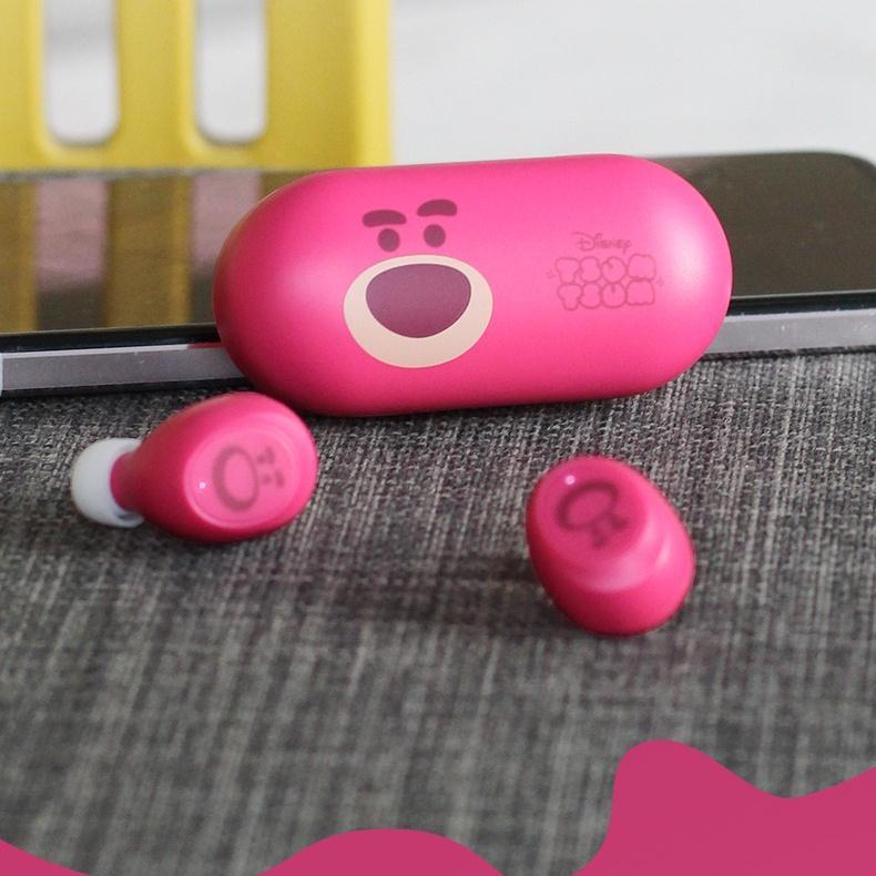 Tai Nghe Nhét Tai Bluetooth 5.0 Có Micro Hình Hoạt Hình Disney Dễ Thương Cho Trẻ Em