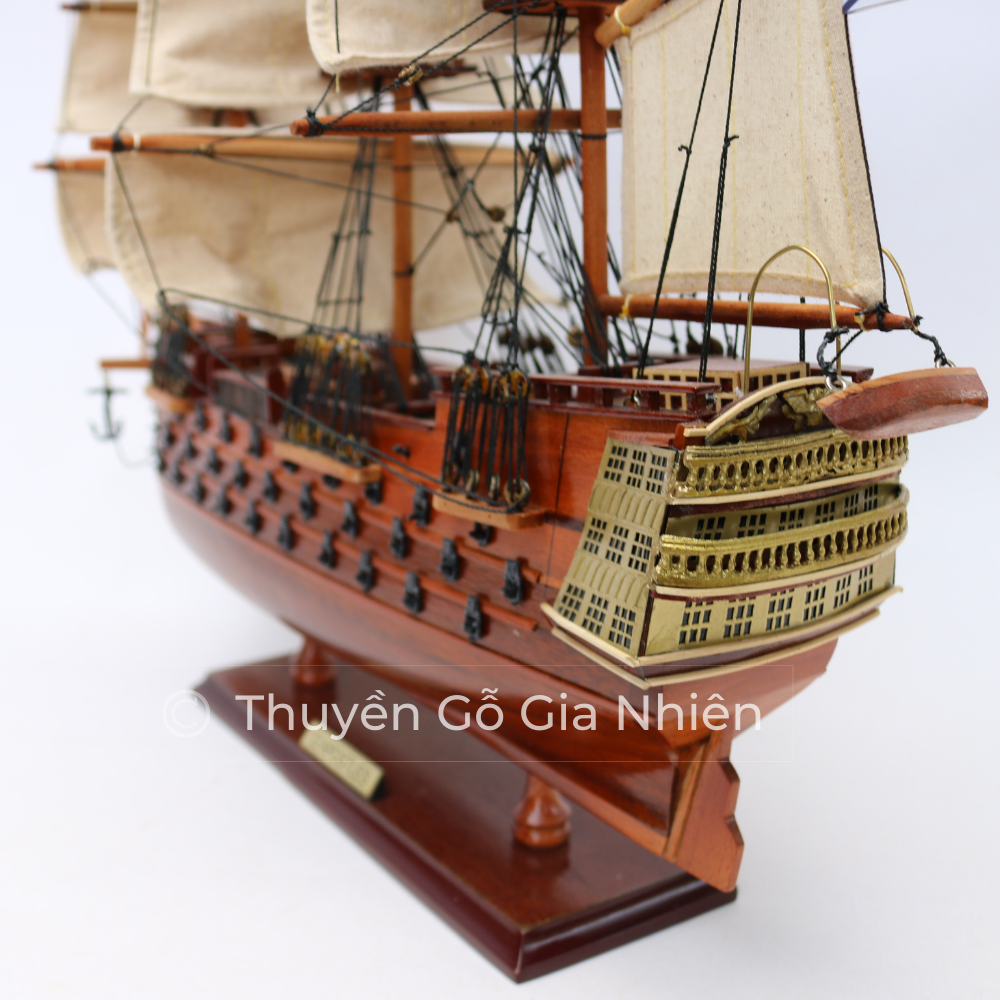 Mô Hình Thuyền Gỗ Phong Thủy Gia Nhiên, Thuyền Buồm Gỗ 12 APOSTLES Dài 40cm, Thuyền Trang Trí Xuất Khẩu Chất Lượng Cao