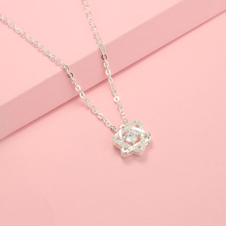 Dây Chuyền Bạc Nữ 925 - Vòng Cổ Bạc Nữ Đẹp Đính Đá TNC JEWELLERY