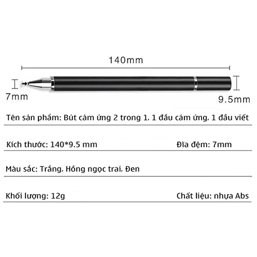 Bút cảm ứng 3 trong 1 đa năng cho / iPad Android/ Điện Thoại/ Máy Tính Bảng/ Ipad Bút 3 Trong 1 Công Dụng Cảm Ứng Và Di Chuyển Trên Mọi Bề Mạt Điện Thoại B07 Hàng Nhập Khẩu