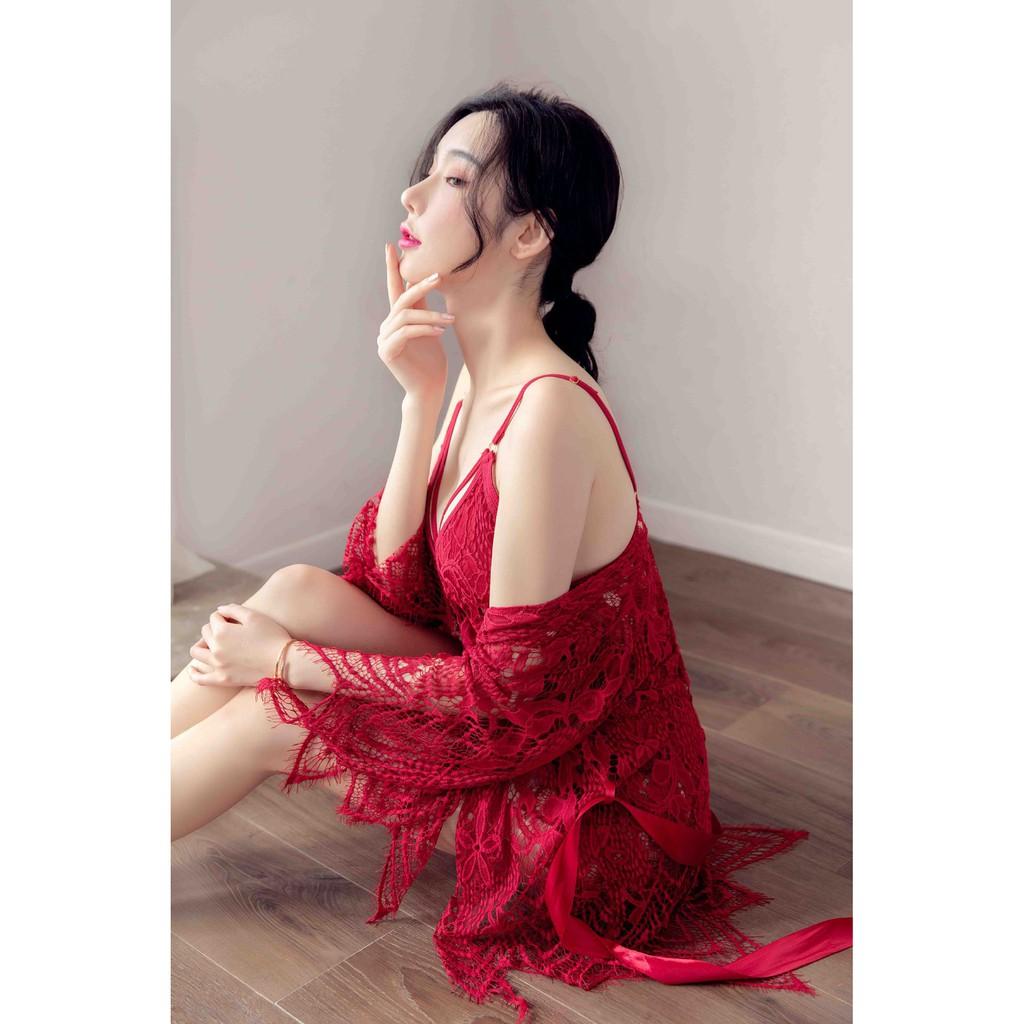 Váy ngủ + choàng ren siêu xinh MS1492