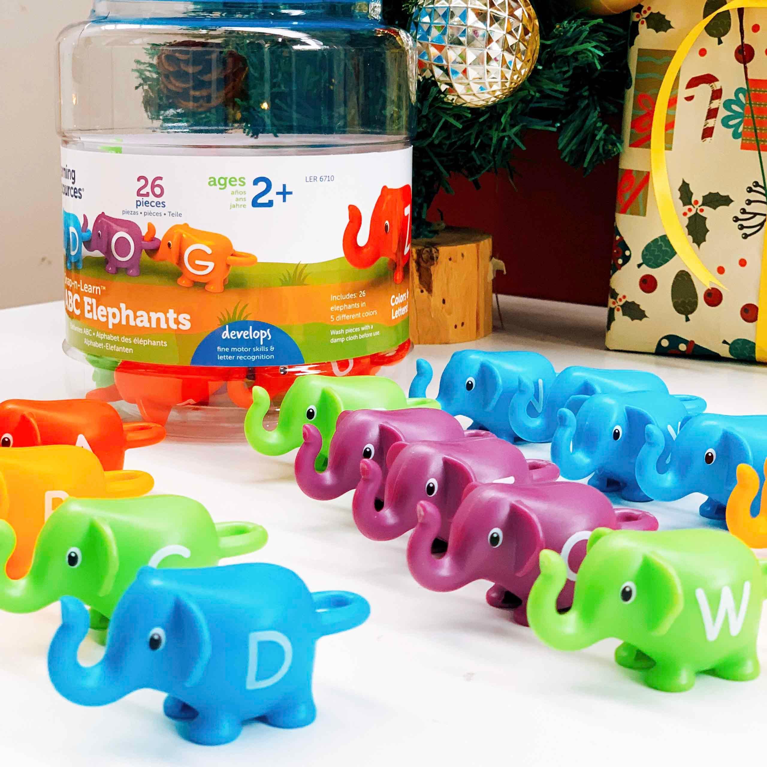 Learning Resources Bộ học bảng chữ cái và ghép vần những chú voi - Snap-n-Learn ABC Elephants