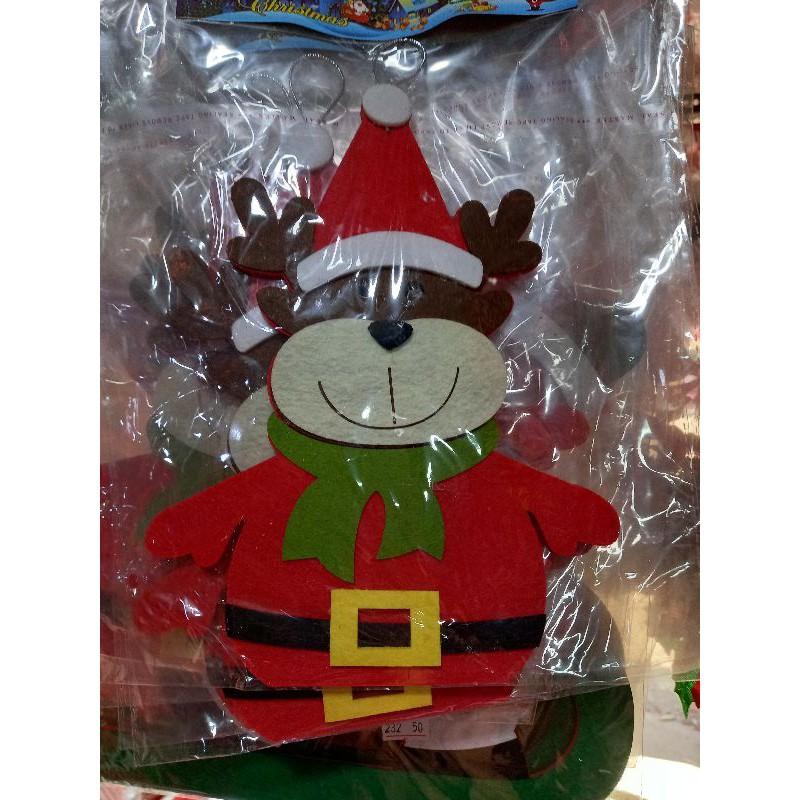 5 tấm vải nỉ Noel trang trí to 50cm
