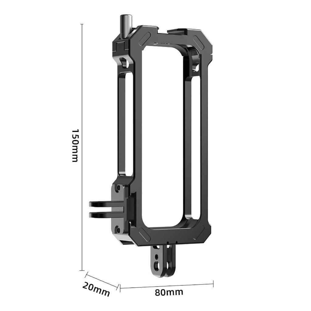 Trường hợp khung mở rộng kim loại cho Insta360 X3 Panoramic Action Camera Khung nhà vỏ bảo vệ với giày lạnh 1/4 "