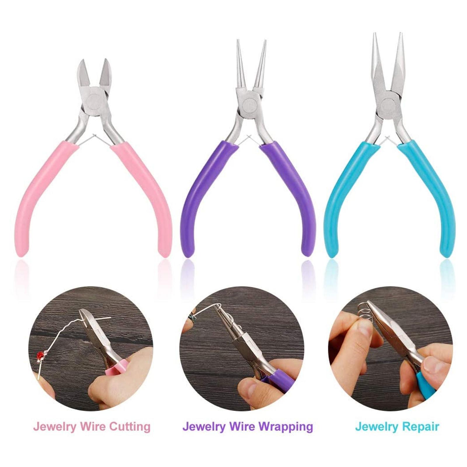 Tricolor Nose Pliers Wire Wrapping Pliers Jewelry Making Tool DIY Bracelet