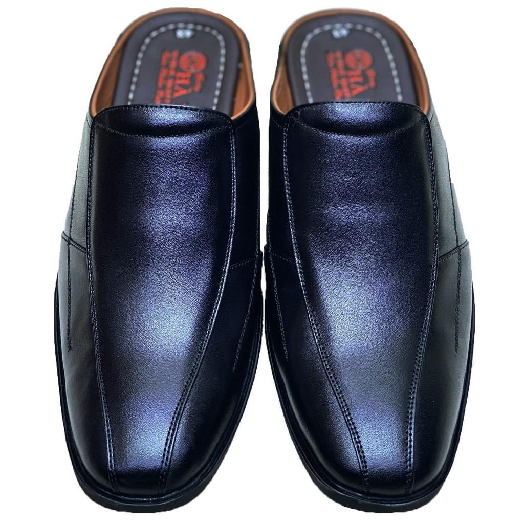 Dép Bít Mũi Nam HÀ NAM Da Bò Thật Cao Cấp GSB2039C