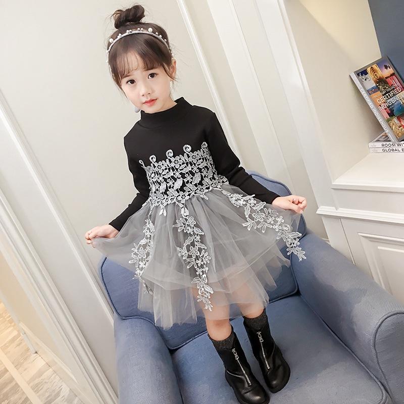 Váy Xuân Thu Cho Bé Gái Váy Phong Cách Phương Tây 2023-Phong Cách Hàn Quốc Mới Váy Công Chúa Thời Trang Váy Lưới Cho Bé