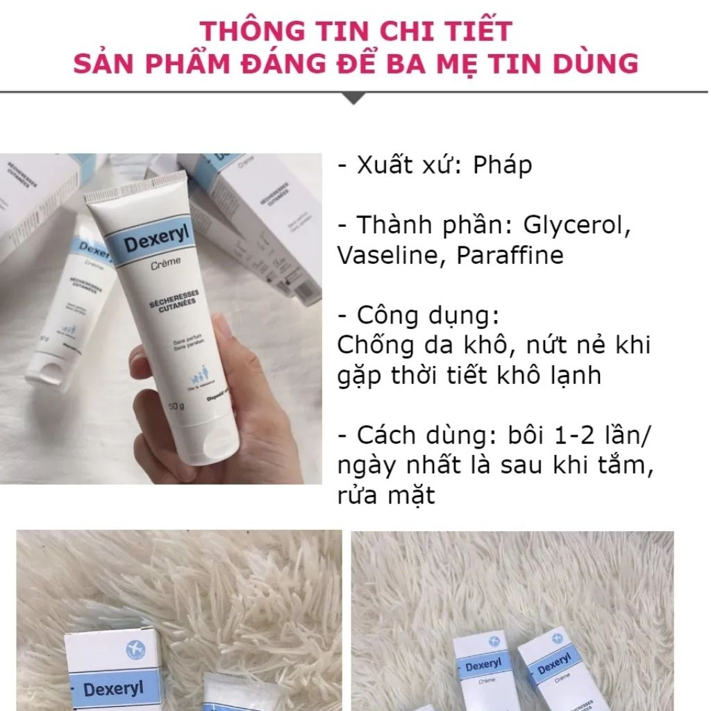 Kem Dưỡng Da Chống Nẻ, Chàm Dexeryl Crème Pháp 50g