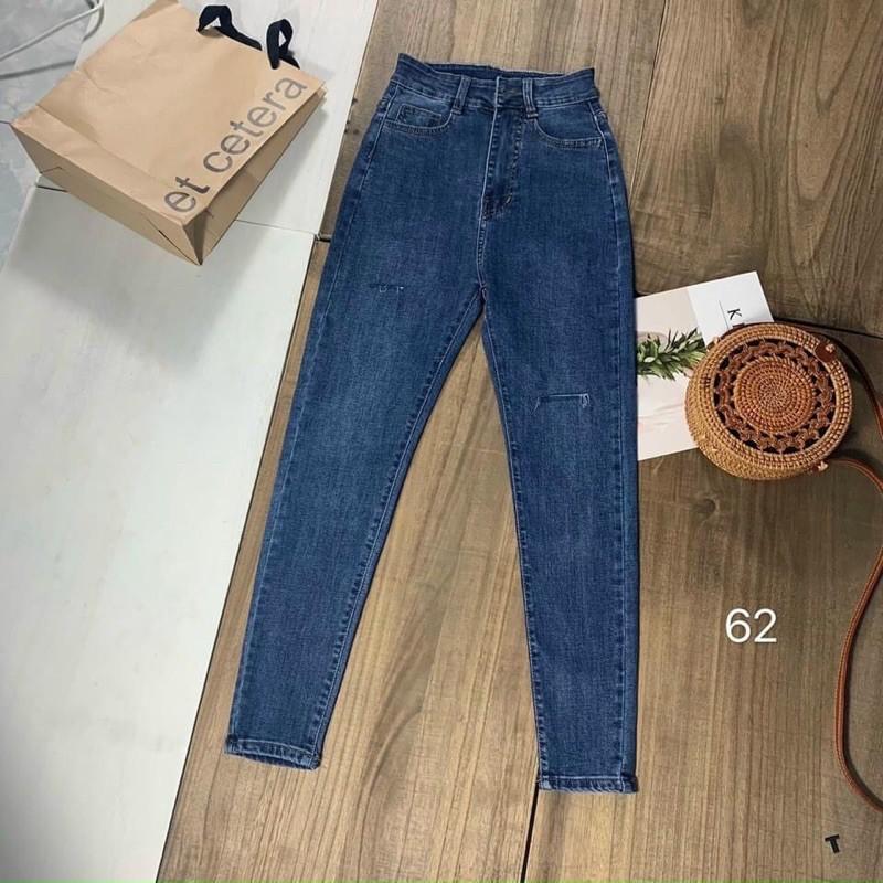 QUẦN SKINNY JEANS TRƠN CẠP SIÊU CAO CO GIÃN TỐT