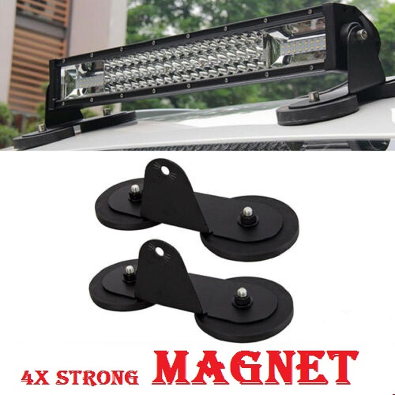 4Pcs Car Roof LED Light Bar Strong Base Mount Bracket Holder Black