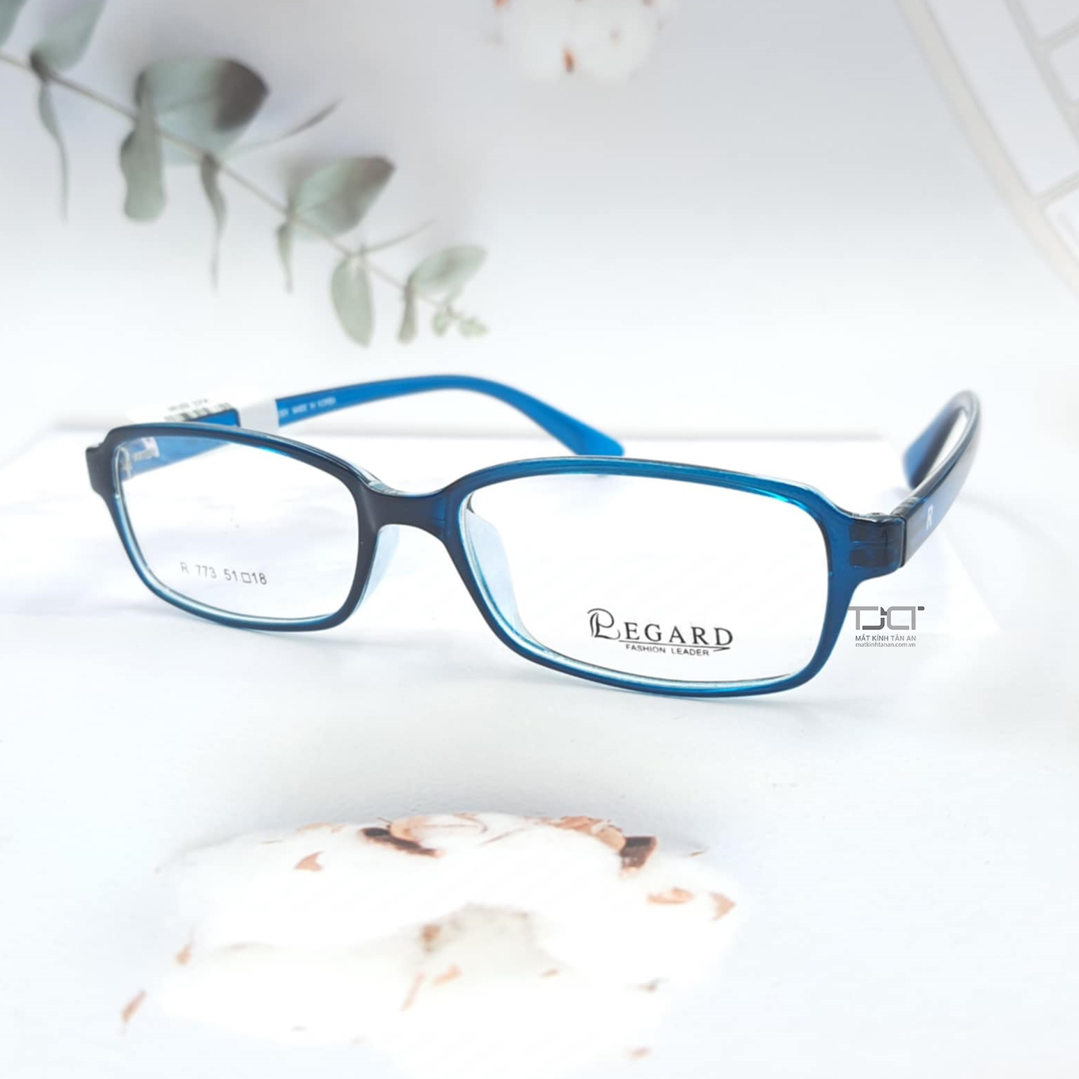 GỌNG KÍNH CẬN UNISEX, NHỰA DẼO, PHOM TRÒNG NHỎ, CHÍNH HÃNG REGARD R773-BL