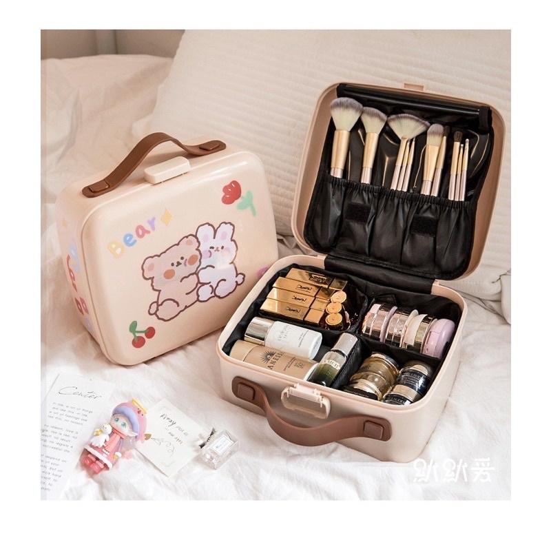 Cốp Trang Điểm/Vali Mini Đựng Đồ Make Up Có Chia Ngăn Siêu Tiện Dụng