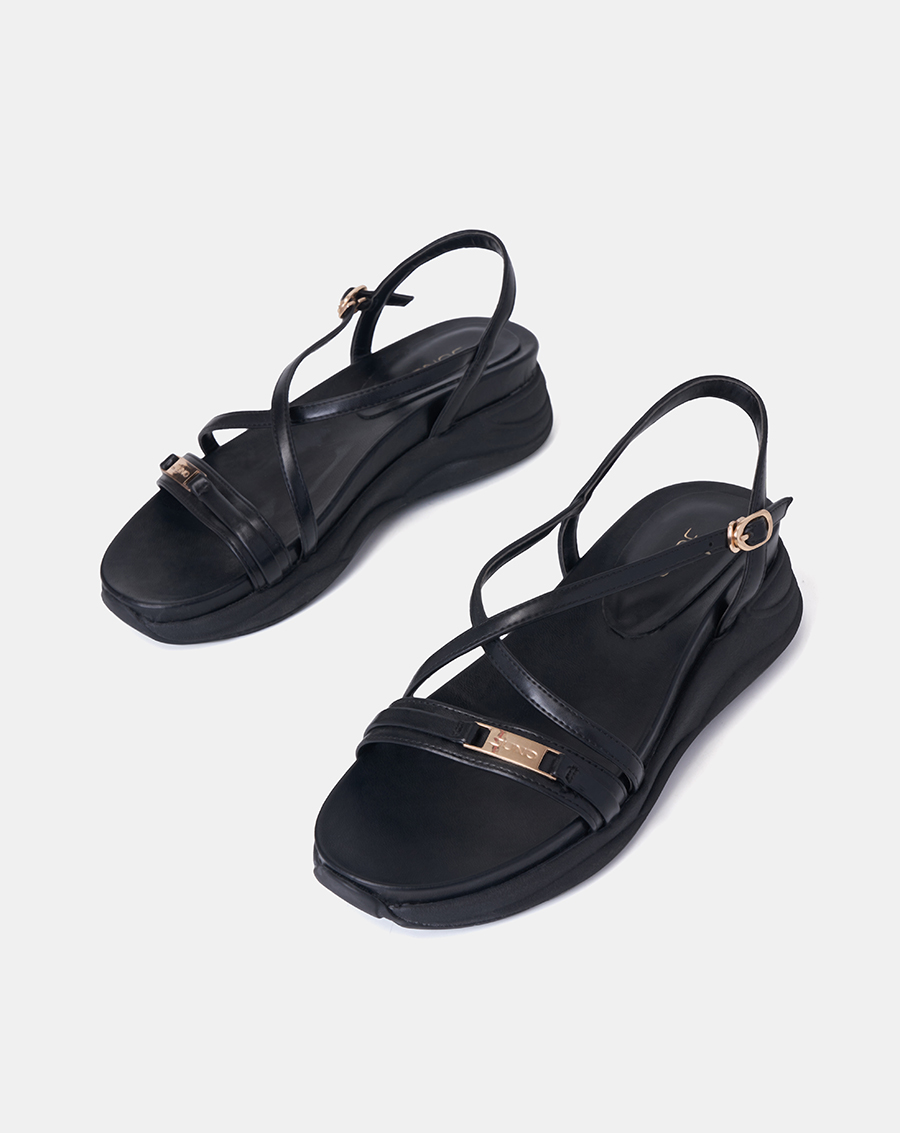 Giày Sandal Nữ 5cm Thời Trang JUNO Thể Thao Quai Mảnh Khoá Trang Trí SD05094