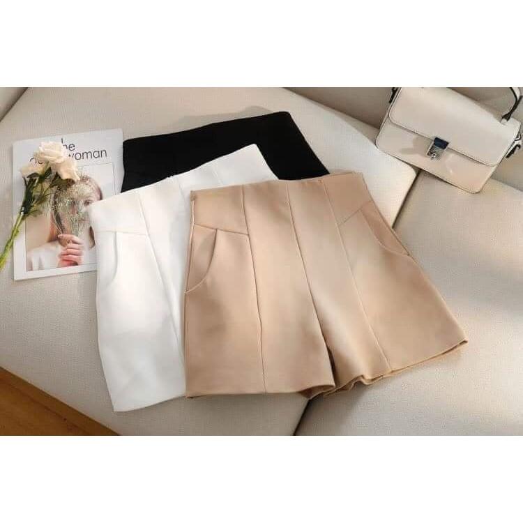 Quần Short Cạp Cao Tôn Dáng Sooc Dáng A Cao Cấp
