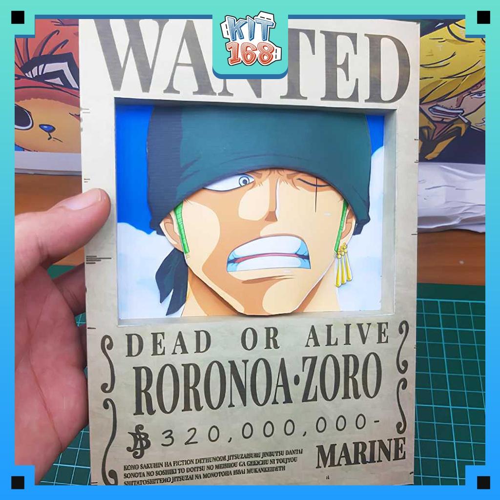 Mô hình giấy Anime Game Truy nã Zoro 3D - One Piece