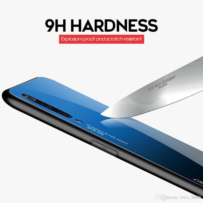 Ốp lưng kính màu Gradient viền dẻo cho Xiaomi Mi 9 SE