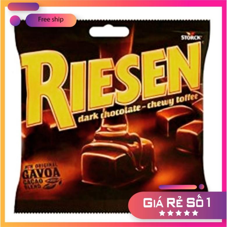Kẹo sô cô la đen nhân mềm chewy toffee hiệu Risen 231g