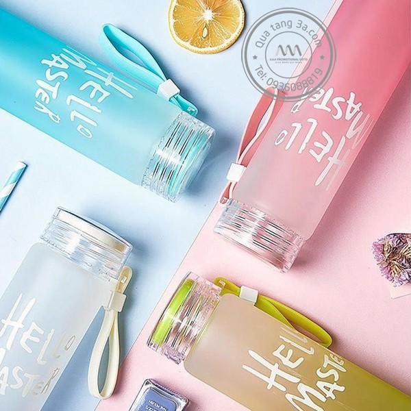 Chai đựng nước thủy tinh Hello Master 400ml&480ml , bình thủy tinh đựng nước Hello Master
