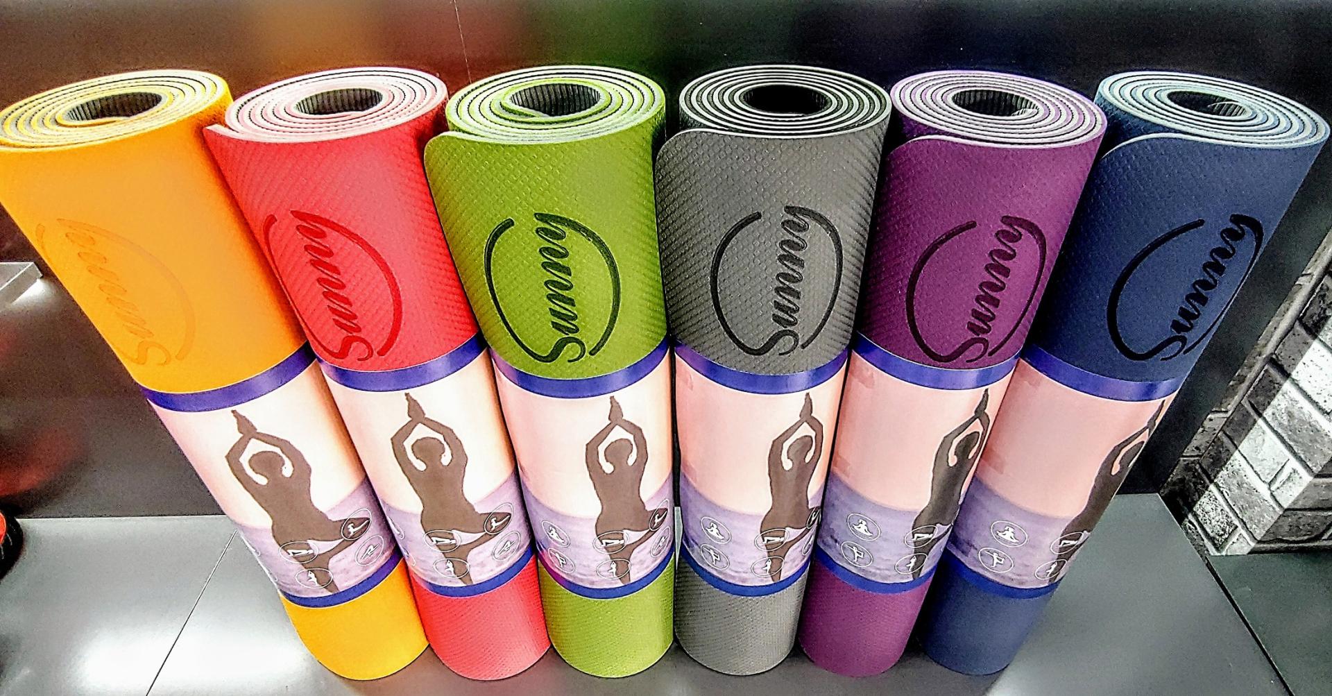 Thảm Tập Yoga Cao Su Định Tuyến SUNNY Siêu Bám Tay, Độ dày 6mm và 8mm - Tập Yoga, Fitness, Gym