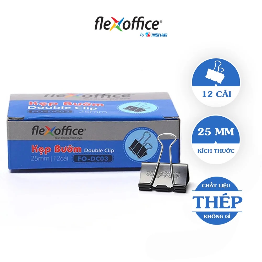 Kẹp bướm Flexoffice 25mm FO-DC03