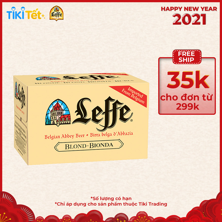 Bia Leffe Blonde Vàng 330ml Thùng 24 Chai