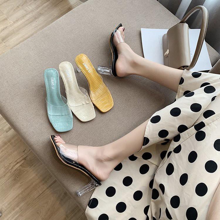 Xăng đan Cao Gót Kiểu Hàn Quốc Thiết Kế Xinh Xắn Cho Nữ