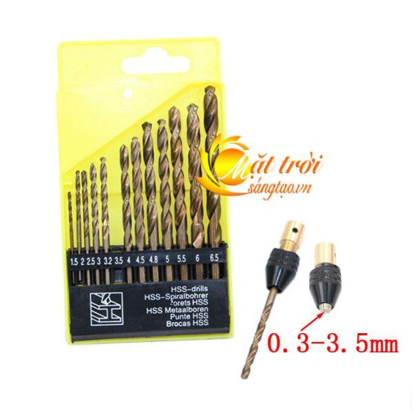Đầu kẹp mũi khoan, khắc linh hoạt M7.5 kèm trục