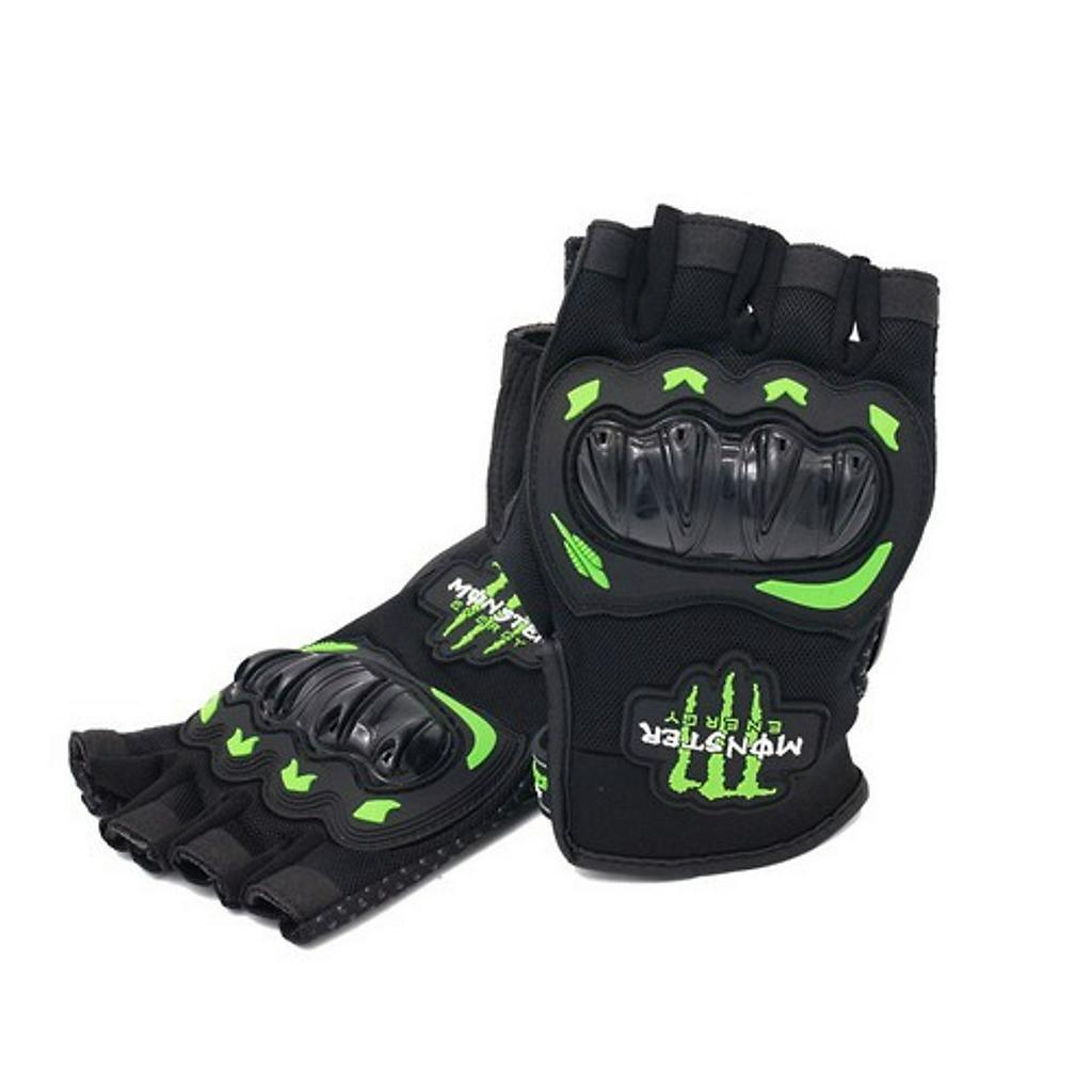 găng tay gù monster cụt ngón - Black, Black