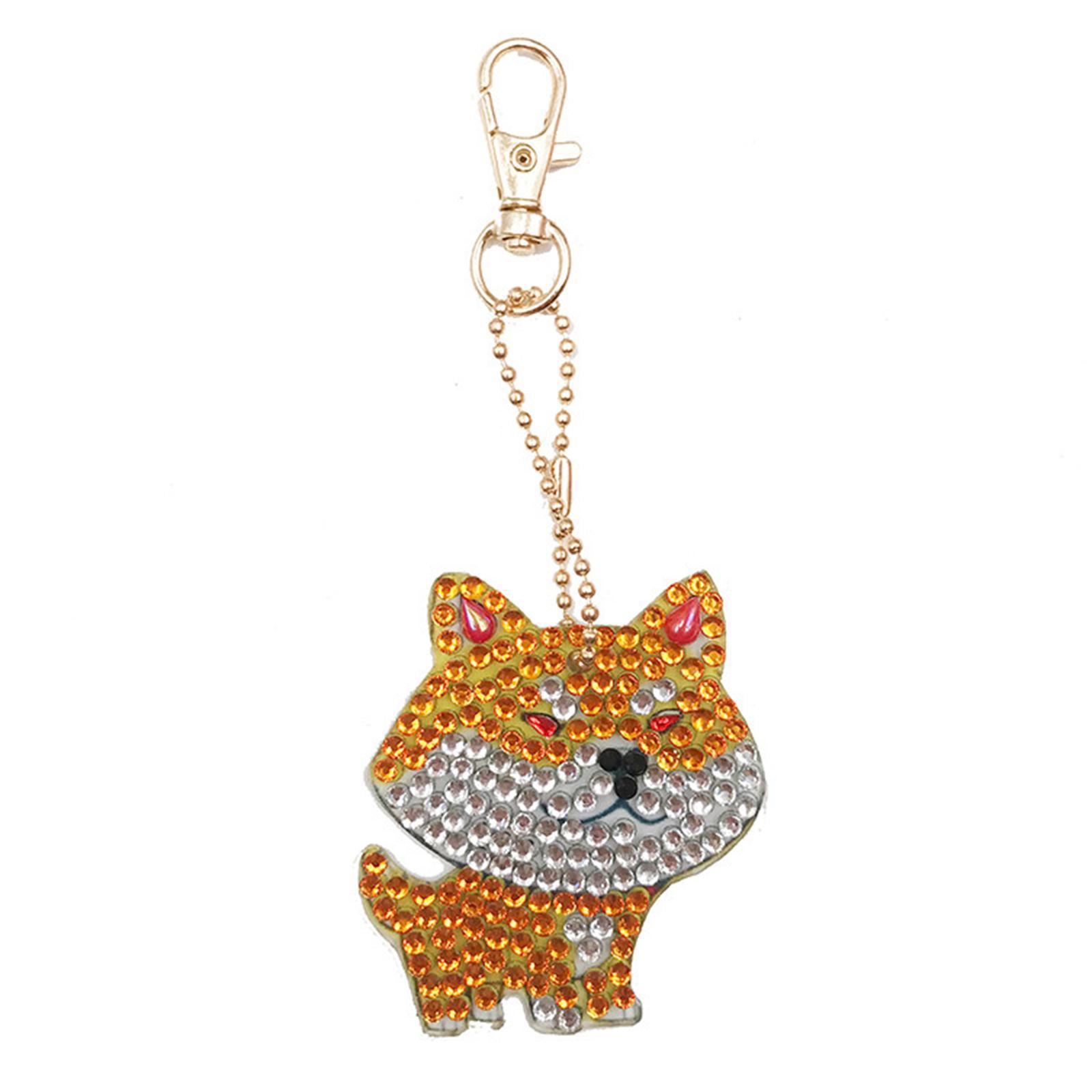 4x Keychain DIY Rhinestone Key Chain for Phone Wallet Decor
