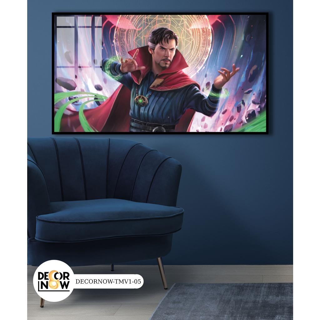 Tranh Treo Tường Tráng Gương MARVEL, Phòng Ngủ, Phòng Khách, DECORNOW, Size 30x40, Có Khung Composite DCN-18