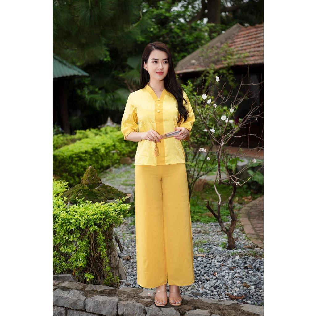 Bộ đi chùa️Hàng Cao Cấp️bộ bà ba, bộ đồ lam cho các Phật tử - Tây Phương