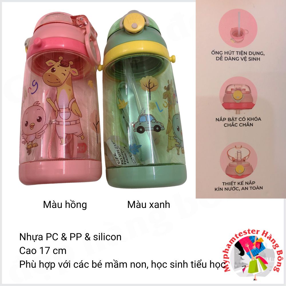 Bình đựng nước trẻ em 450ml Hokori hàng Cao cấp việt nhật