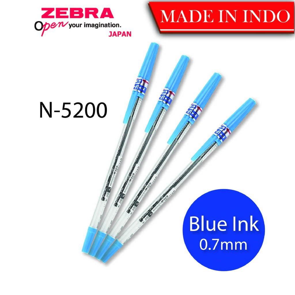 Viết bi nắp N-5200 0.5mm Xanh - Zebra - 1 cây