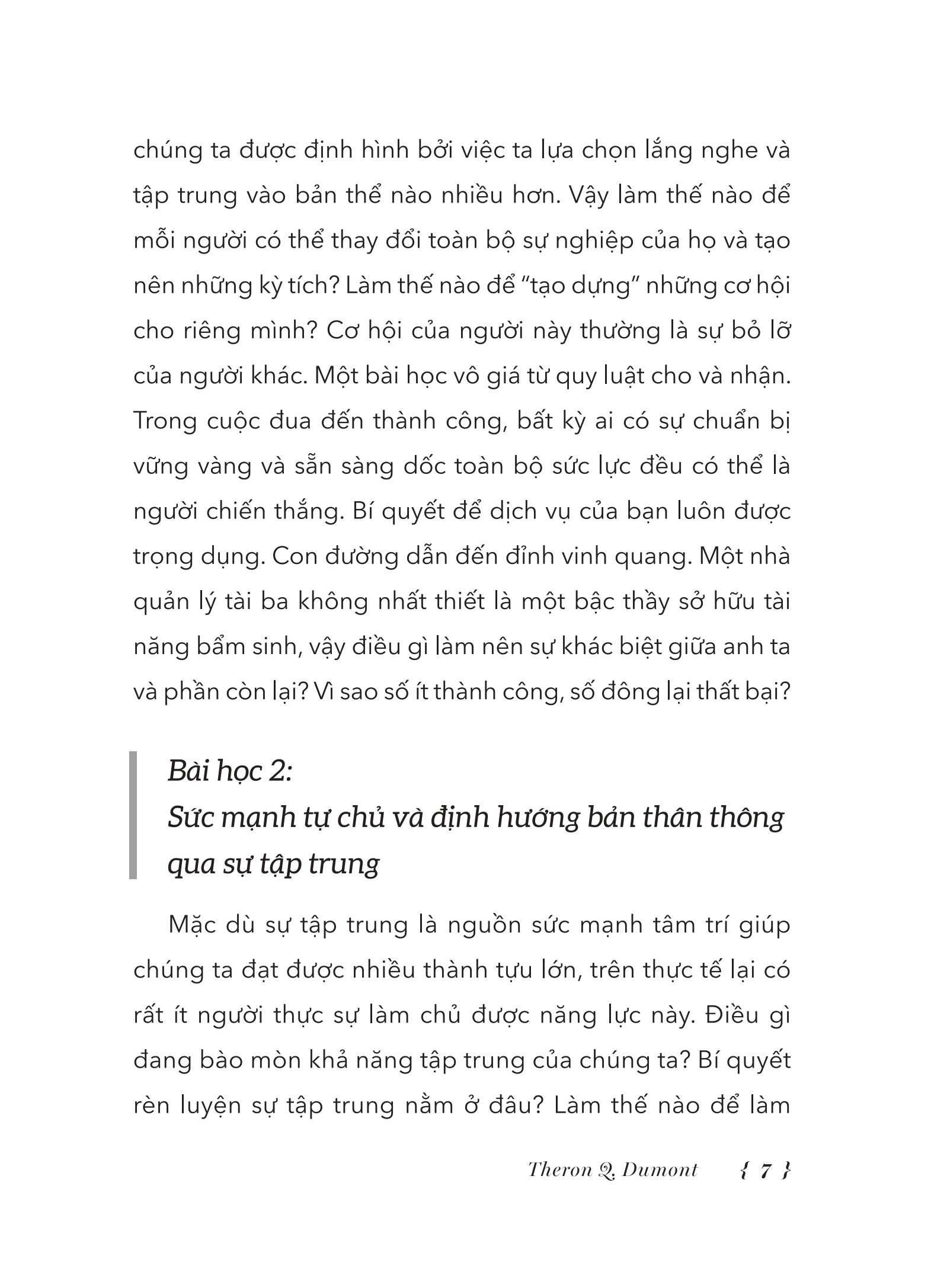 Luật Tập Trung - Càng Tập Trung, Càng Phát Triển