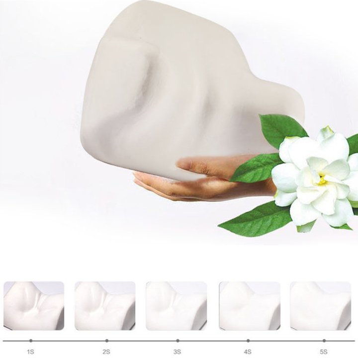 Gối Tựa Đầu Dùng Cho Xe Hơi, Ô Tô Chất Liệu Cao Su Non Cao Cấp A12 - 3 màu: Đen, Kem, Ghi