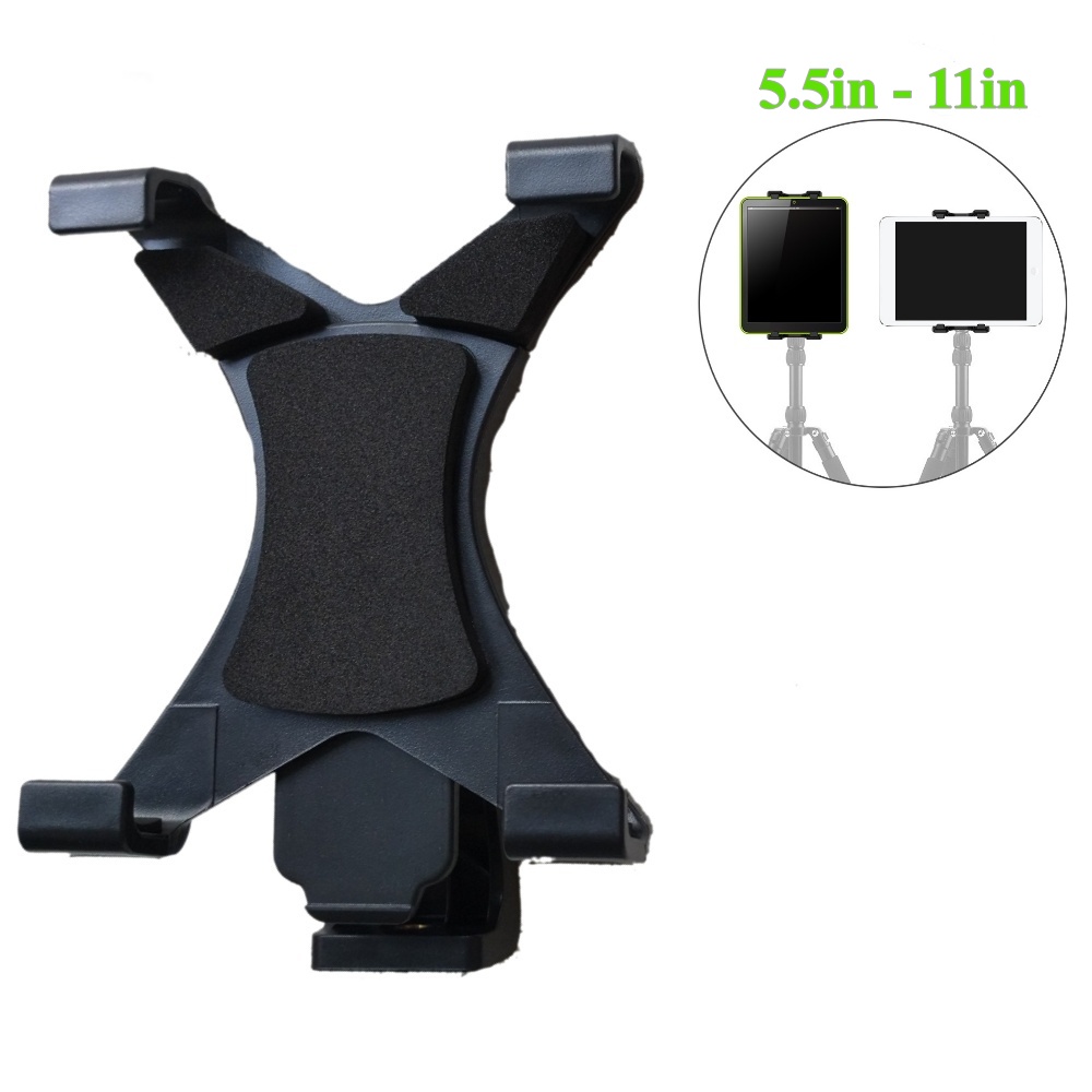 Kẹp iPad SmileBox dành cho iPad máy tính bảng loại lớn trục xoay 360 độ, kẹp ipad gắn tripod xoay ngang dọc cho máy 8/10.2/10.9/11/12.9 inch- Hàng chính hãng